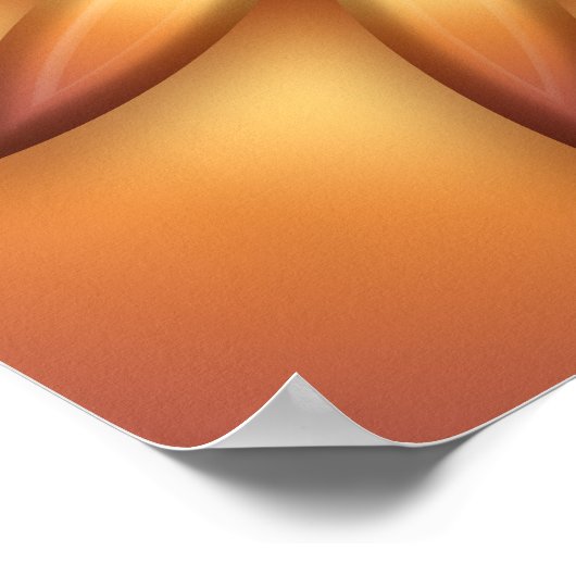 Ethnische Sonne. Geometrisches Gradientenelement. Poster (Ecke)