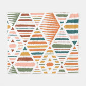 Ethnische Stammes-Raute Nahtloses Muster Fleecedecke (Vorderseite (Horizontal))
