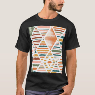 Ethnische Stammes-Raute Nahtloses Muster T-Shirt