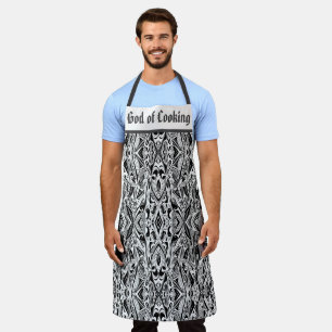 Ethnische Stammes-Schwarz-Weiß-Gottheit des Kochen Schürze