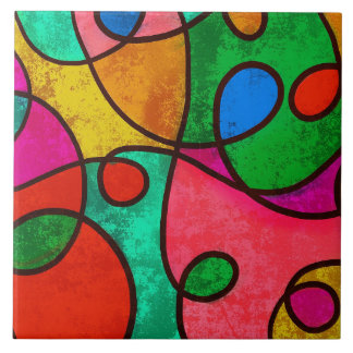 Ethnische Stammesafrikanische mehrfarbige Keramik Fliese