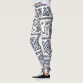 Ethnische Stammeselementare Leggings & Yoga-Pflanz (Links)