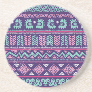 Ethnische Stammeskultur: farbenfrohes, nahtloses M Getränkeuntersetzer