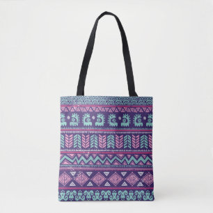 Ethnische Stammeskultur: farbenfrohes, nahtloses M Tasche