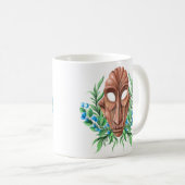 Ethnische Stammesmaske Kaffeetasse (VorderseiteRechts)