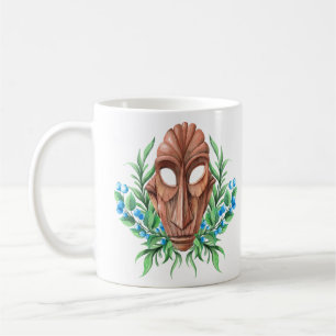 Ethnische Stammesmaske Kaffeetasse