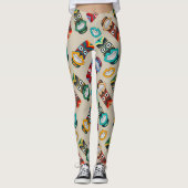 Ethnische Stammesmasken Leggings (Vorderseite)