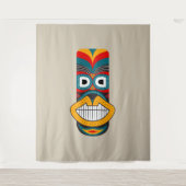 Ethnische Stammesmasken Wandteppich (Vorderseite)