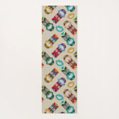 Ethnische Stammesmasken Yogamatte (Rückseite)