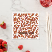 Ethnische Stammesmuster Orange und Braun Serviette (Beispiel)
