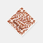 Ethnische Stammesmuster Orange und Braun Serviette (Ecke)