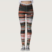 Ethnische Stammesstreifen: Teppichdesign. Leggings (Vorderseite)