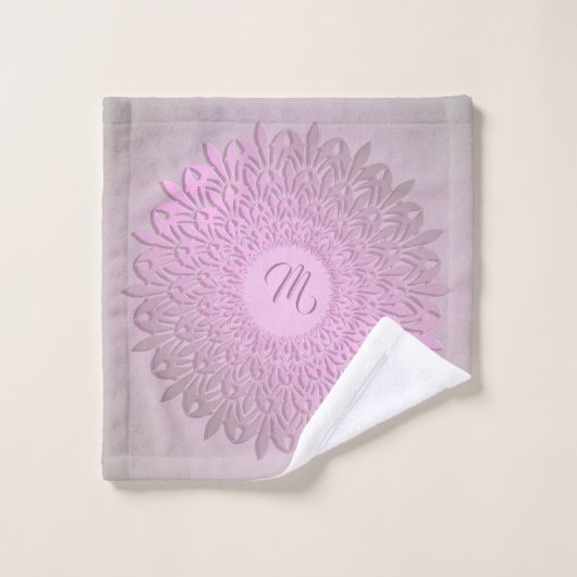 Ethnische Steigungs-Mandala. Monogramm Waschlappen (Waschlappen)