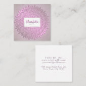 Ethnische Steigungs-Mandala Quadratische Visitenkarte (Vorne/Hinten)