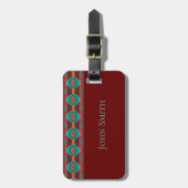 Ethnische südwestgeometrische Gestaltung. Gepäckanhänger (Vorderseite vertikal)