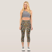 Ethnische südwestliche Muster capri-Leggings Capri Leggings (Vorderseite)