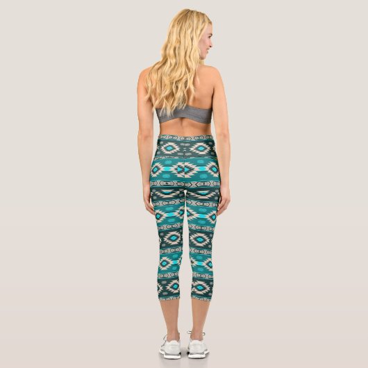 Ethnische südwestliche Muster capri-Leggings Capri Leggings (Rückseite)
