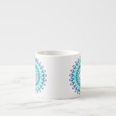Ethnische Telefon-Mandala. Monogramm Espressotasse (Vorderseite)