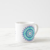 Ethnische Telefon-Mandala. Monogramm Espressotasse (Vorderseite Rechts)