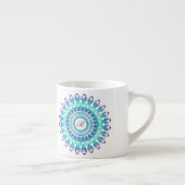 Ethnische Telefon-Mandala. Monogramm Espressotasse (Rechts)