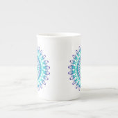 Ethnische Telefon-Mandala. Monogramm Porzellantasse (Vorderseite)