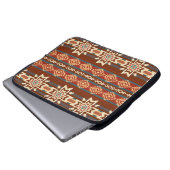 Ethnische Textil Sterne: Abstraktes Muster. Laptopschutzhülle (Vorne Knopf)