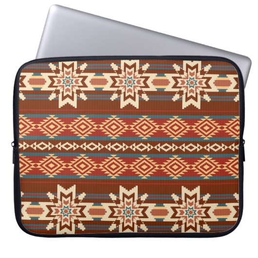 Ethnische Textil Sterne: Abstraktes Muster. Laptopschutzhülle (Vorderseite)