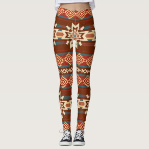 Ethnische Textil Sterne: Abstraktes Muster. Leggings