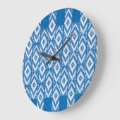 ethnische Verzierung von Naturgewebe Große Wanduhr (Winkel)