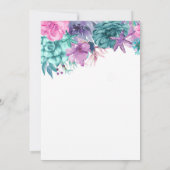 Ethnische Vintage Meerjungfrau unter Meeresdusche Einladung (Rückseite)