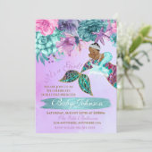 Ethnische Vintage Meerjungfrau unter Meeresdusche Einladung (Stehend Vorderseite)