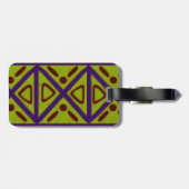 Ethnischer Afrikaner strickte Artentwurf Gepäckanhänger (Rückseite horizontal)