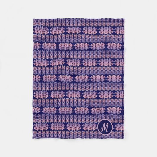 Ethnischer Afrikaner Stripes geometrisches Muster Fleecedecke (Vorderseite)