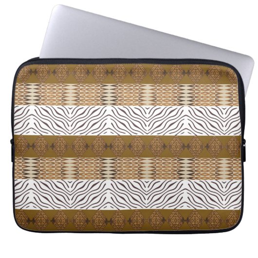 ethnischer Afrikaner stripes nahtloses Muster Laptopschutzhülle (Vorderseite)