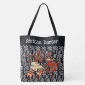 Ethnischer afrikanischer Tänzer mit Pattern-Hinter Tasche (Rückseite)