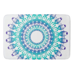 ethnischer aquamariner Mandala Badematte