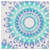 ethnischer aquamariner Mandala. Stoff (Nahaufnahme)