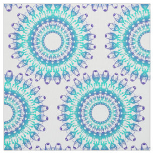 ethnischer aquamariner Mandala. Stoff