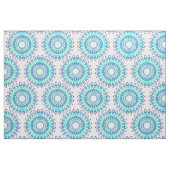 ethnischer aquamariner Mandala. Stoff (Fat Quarter (45,7 x 55,9 cm))