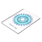 ethnischer aquamariner Mandala. Text Notizblock (Linke Seite)
