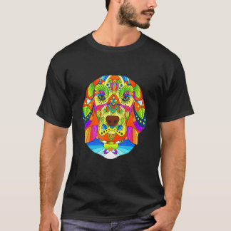 Ethnischer Beagle Boho Mandala Yoga Männer Frauen T-Shirt
