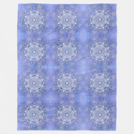 Ethnischer Blumenmandala. Fleecedecke (Vorderseite)