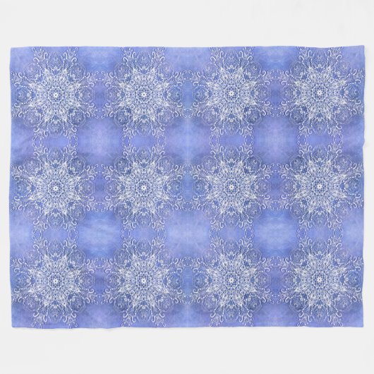 Ethnischer Blumenmandala. Fleecedecke (Vorderseite (Horizontal))