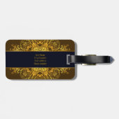 Ethnischer Blumenmandala. Gepäckanhänger (Rückseite horizontal)