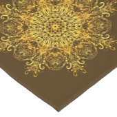 Ethnischer Blumenmandala. Kurzer Tischläufer (Ecke)