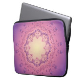 Ethnischer Blumenmandala. Laptopschutzhülle (Vorderseite Links)