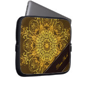 Ethnischer Blumenmandala. Laptopschutzhülle (Vorne Rechts)