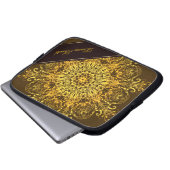 Ethnischer Blumenmandala. Laptopschutzhülle (Vorne Knopf)