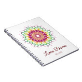 Ethnischer Blumenmandala. Notizblock (Rechte Seite)