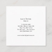 Ethnischer Blumenmandala. Quadratische Visitenkarte (Rückseite)